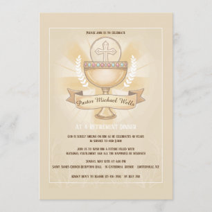 Invitation Dîner de retraite à la calice révertie