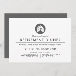 Invitation Dîner de retraite en pulmonologie   Style minimal