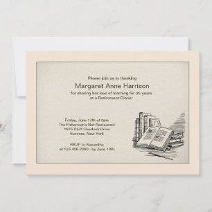 Invitation Dîner de retraite Open Book