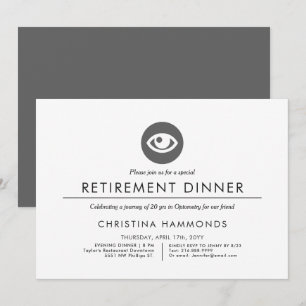 Invitation Dîner de retraite optométrique   Minimal 