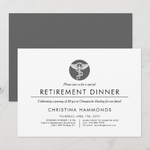 Invitation Dîner de retraite pour chiropraticien Inv Style