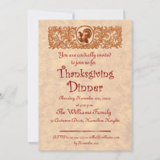 Invitation Dîner de Thanksgiving