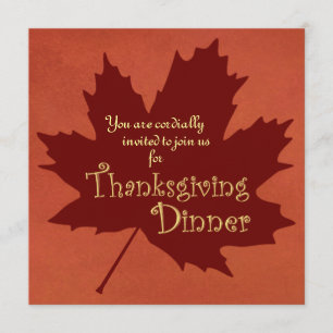 Invitation Dîner de Thanksgiving