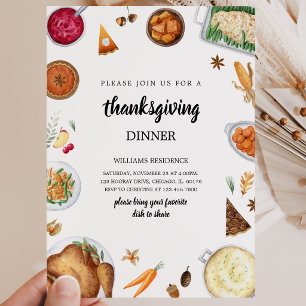 Invitation Dîner de Thanksgiving