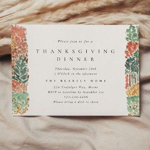 Invitation Dîner de Thanksgiving aux Arbres d'Automne à l'Aqu