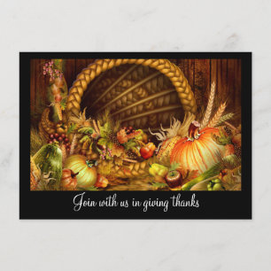 Invitation Dîner de thanksgiving de corne d'abondance