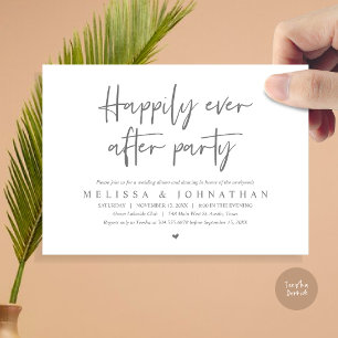 Invitation Dîner d'Elopement mariage, Heureusement toujours a