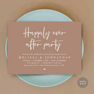 Invitation Dîner d'Elopement mariage, Heureusement toujours a