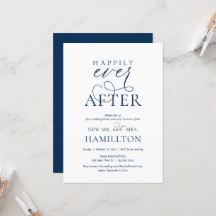 Invitation Dîner et fête de mariage après le bonheur éternel
