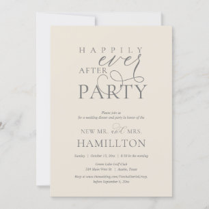 Invitation Dîner et fête de mariage après le jour J