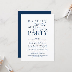 Invitation Dîner et fête de mariage après le mariage et pour 