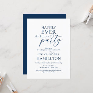 Invitation Dîner et fête de mariage heureux à jamais