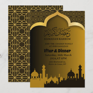 Invitation Dîner Gold Iftar Ramadan 2025 1446
