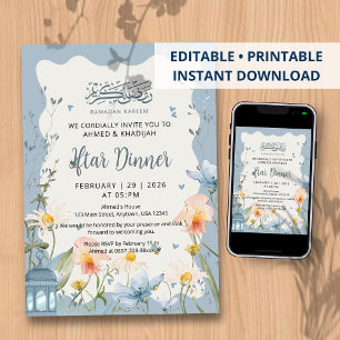 Invitation Dîner Iftar au jardin de la Lune Bleue et des Fleu