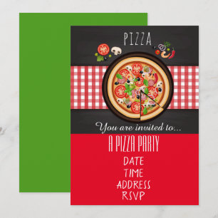 Invitation Dîner italien de pizza