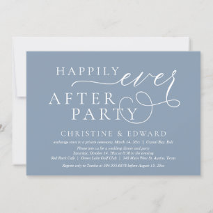 Invitation Dîner mariage Elopement, Heureusement Jamais Après