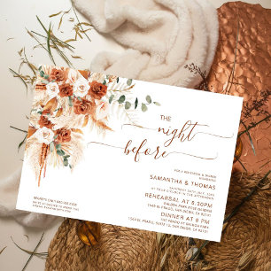 Invitation Dîner minimaliste de répétition moderne avant