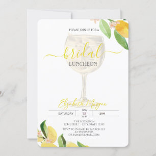Invitation Dîner nuptial au citron de verre de cocktail