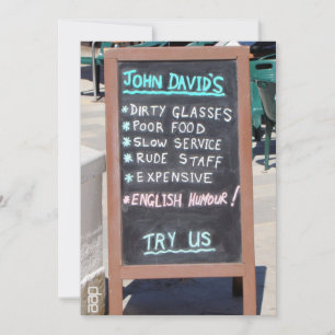 Invitation Dîner ou déjeuner amusant