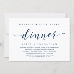 Invitation Dîner pour toujours heureux, mariage fugué party