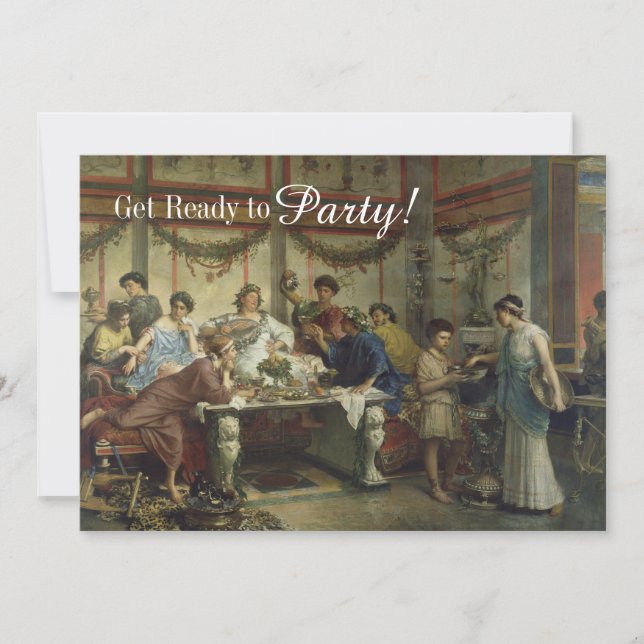 Invitation Dîner romain antique Fête du Dîner (Devant)
