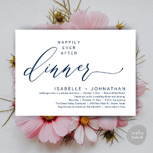 Invitation Dîner Romantique de Mariage Intime avec une Fin He