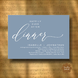 Invitation Dîner Romantique de Mariage Intime avec une Fin He