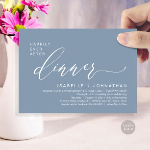 Invitation Dîner Romantique de Mariage Intime avec une Fin He