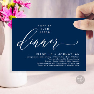 Invitation Dîner Romantique de Mariage Intime avec une Fin He