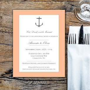Invitation Dîner simple d'Ancre nautique
