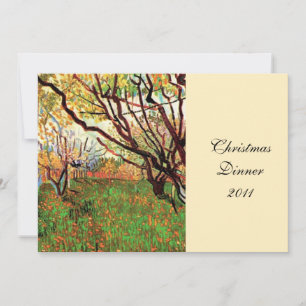 Invitation Dîner soirée Orchard à Blossom Vincent van Gogh