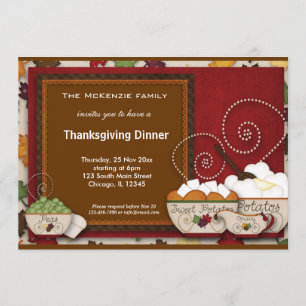 Invitation Dîner Thanksgiving