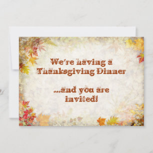 Invitation Dîner Thanksgiving