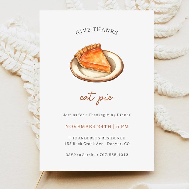 Invitation Dîner Thanksgiving (Créateur téléchargé)