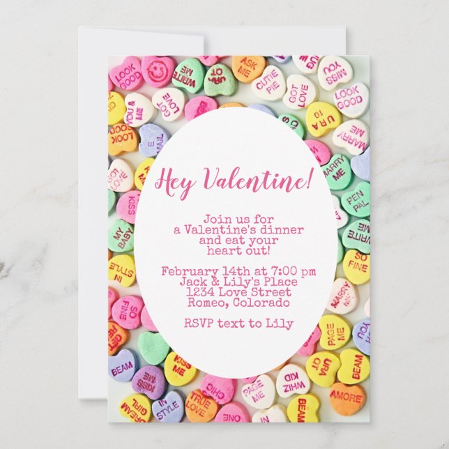 Invitation Dîner Valentine (Devant)