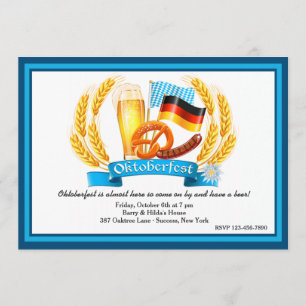 Invitation d'ingrédients d'Oktoberfest