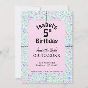 Invitation d'initiation à pois pour l'anniversaire