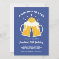 Dinks & Boissons Beer Mugs Pickleball fête d'anniv