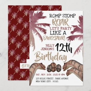 Invitation Dino Eggs, Dinosaure pour enfants fête d'anniversa