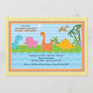 Invitation Dino-Mite Buddies Dinosaur