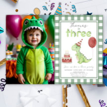 Dino Party | Cute Dinosaur Three-Rex Birthday