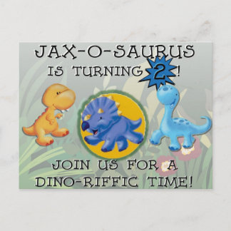 Invitation Dino PERSONNALISÉ