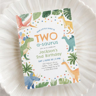 Invitation Dinosaur 2e anniversaire