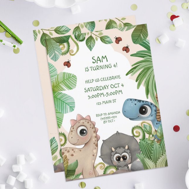 Invitation Dinosaur Anniversaire de enfant Dino (Dinosaur Birthday Party Invitations)