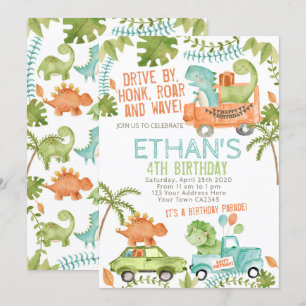 Invitation Dinosaur Anniversaire Parade