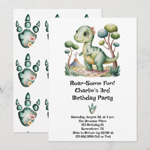 Invitation Dinosaur Aventure Boy's Birthday Party