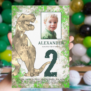 Invitation Dinosaur Jungle 2e fête d'anniversaire Photo