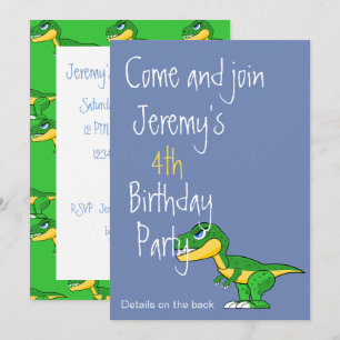 Invitation Dinosaur mignon Garçons Âge Anniversaire