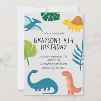 Invitation Dinosaur Modèle d'invitation