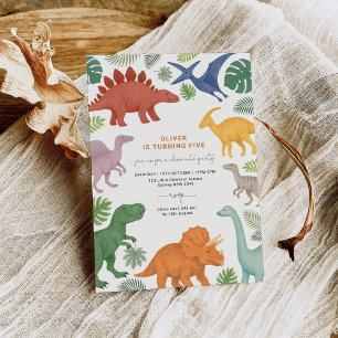 Invitation Dinosaur moderne Boy Birthday Party